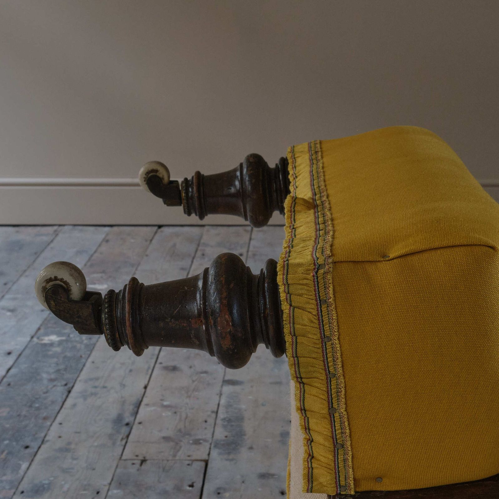 photo for sale Petite 19th Century Open Armchair In Linen