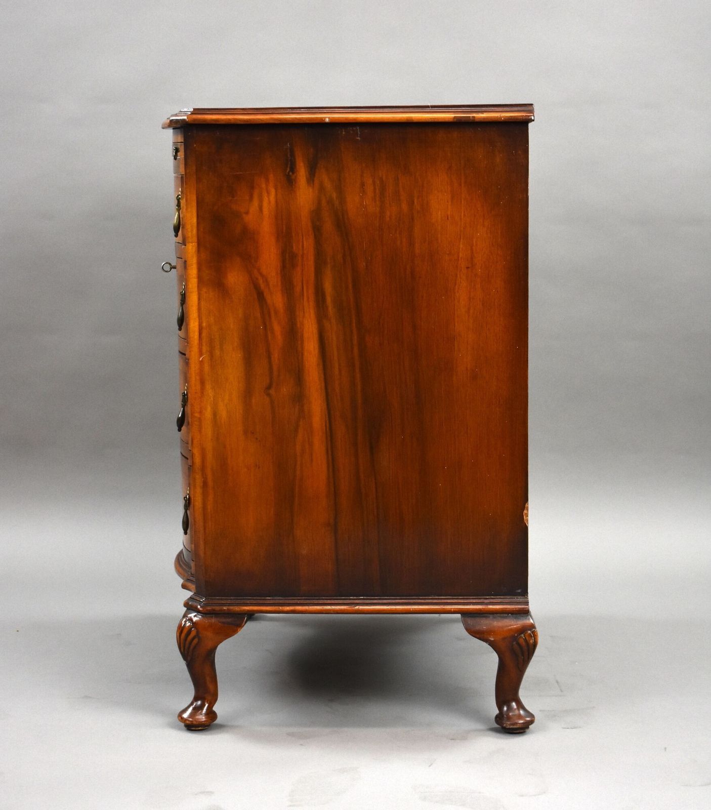 Antique Burr Walnut Serpentine Chest Of Drawers photo Furniture