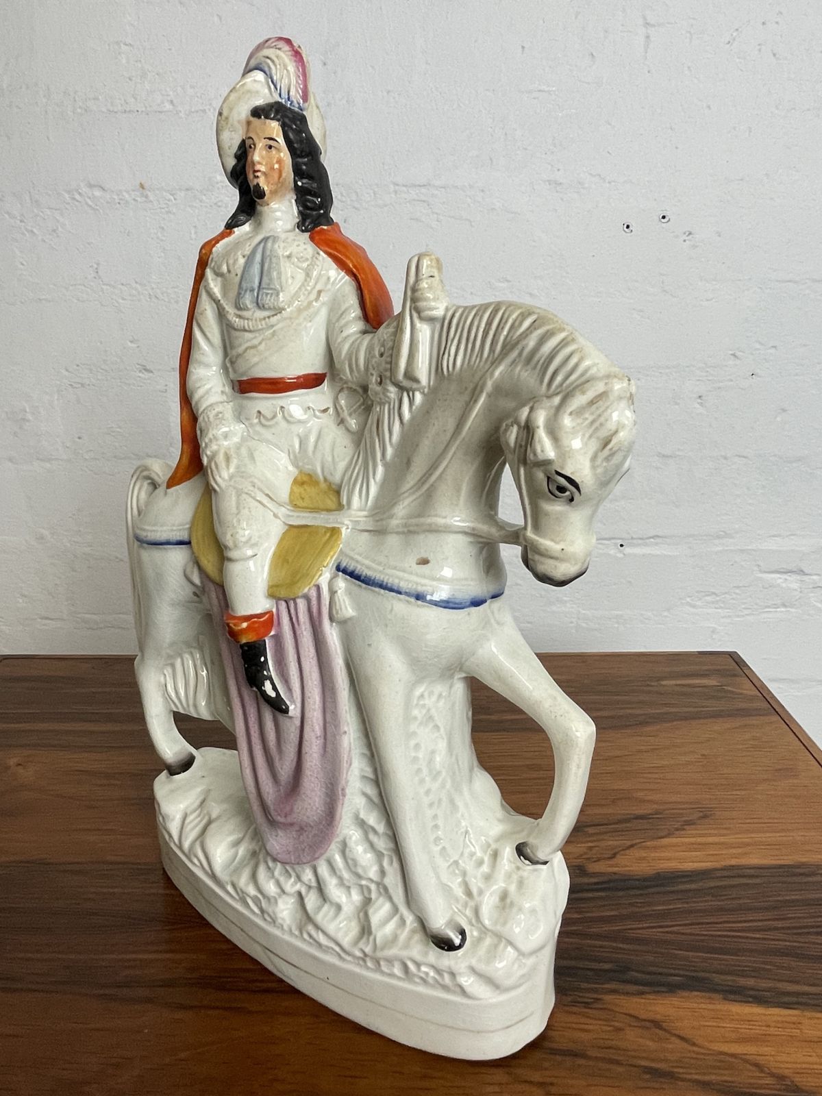 Staffordshire Flatback King Charles I | Mid 19th–Early 20th Century | Antique Royal Figurine photo 120.0