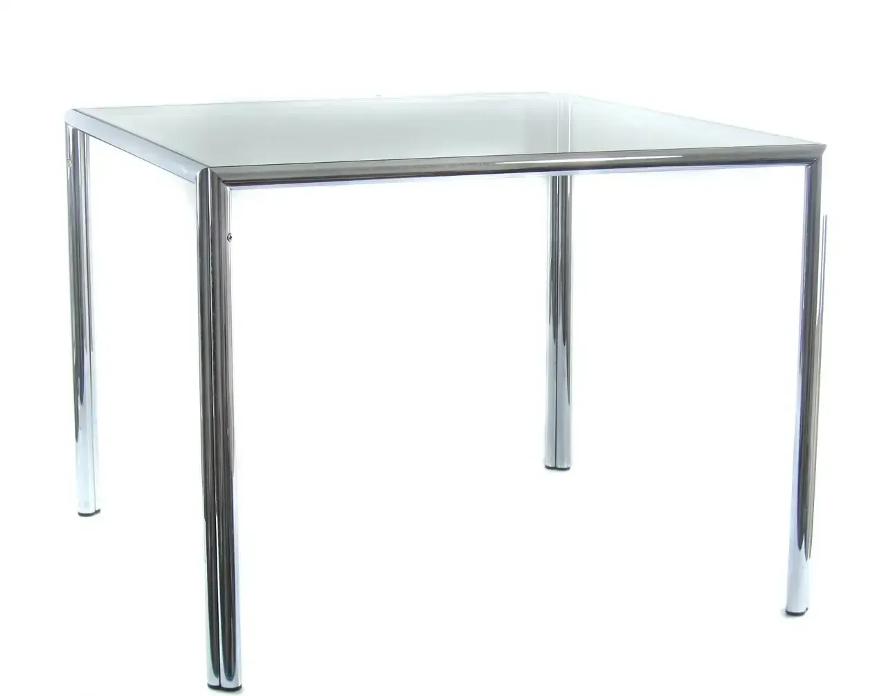 Vintage Salontafel Met Verchroomd Stalen Frame En Glazen Blad | Modernistisch Design Jaren 1960–1980 photo vintage