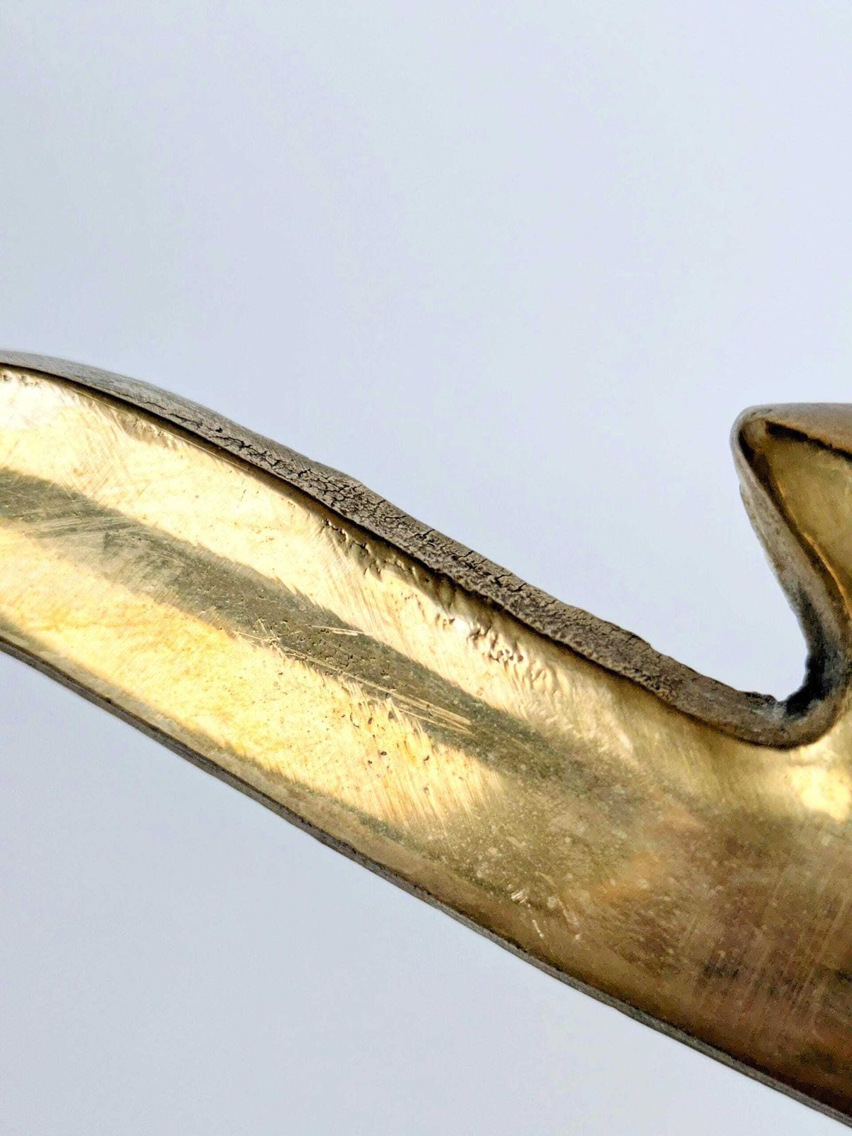 photo vinterior Set Of 2 Midcentury Brass Flying Birds: 1960s Minimalist Sculptural Seagull Wall Art