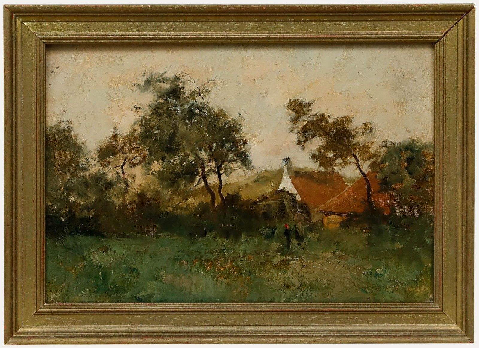 Binjé Frans (1835 1900) Late 19th Century Oil, Leaving The Farm