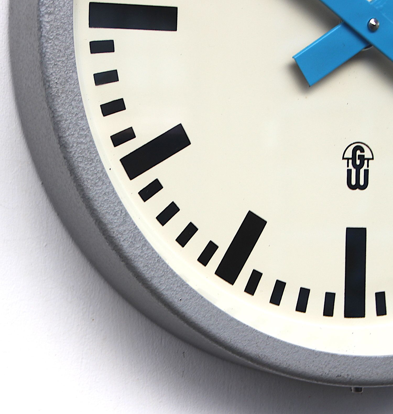 Dated 1967 East German Vintage Factory Wall Clock. Fully Guaranteed photo vinterior