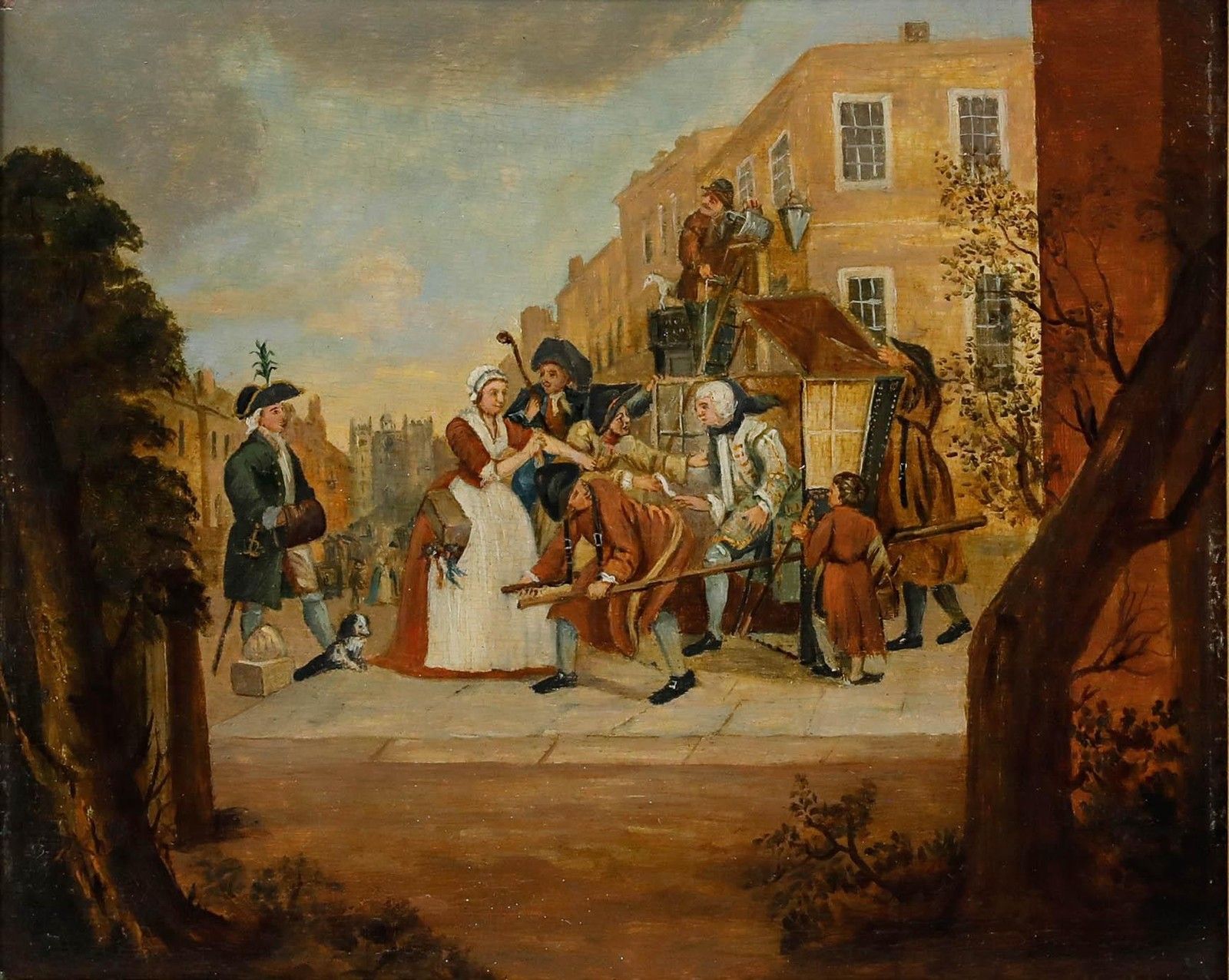 After William Hogarth (1697 1764) Early 19th Century Oil, A Rake's Progress photo furniture