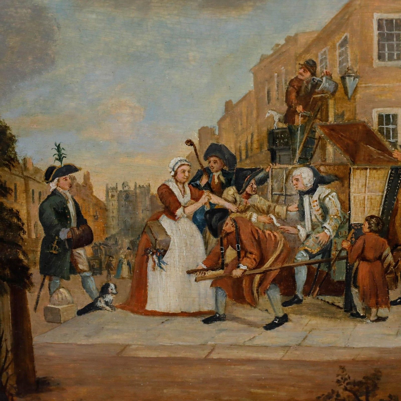 After William Hogarth (1697 1764) Early 19th Century Oil, A Rake's Progress photo Art