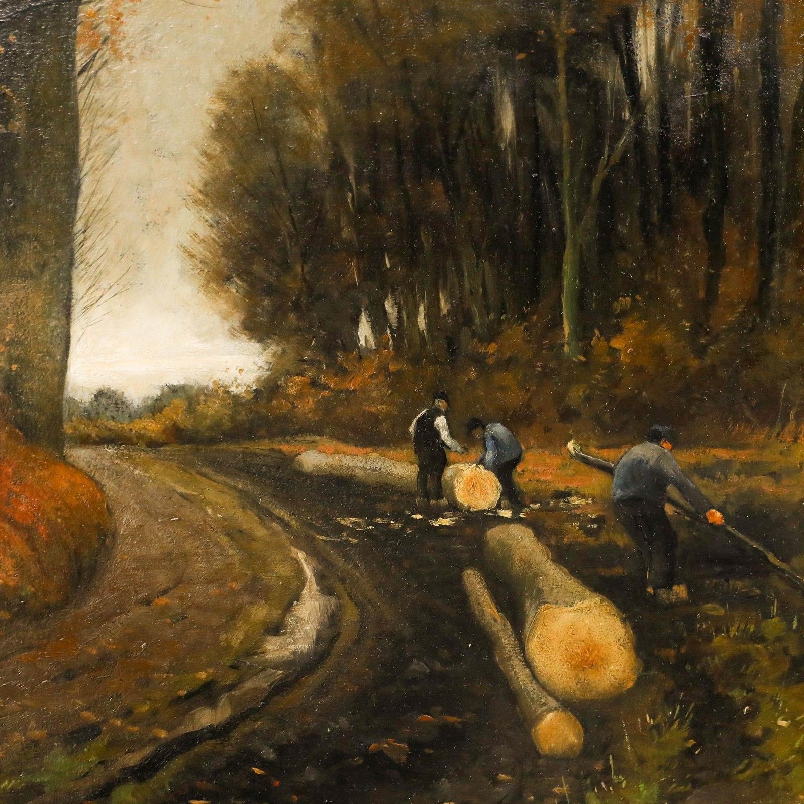 Gerard Krol (1882 1950) Dutch School Early 20th Century Oil, Tree Clearing photo Art