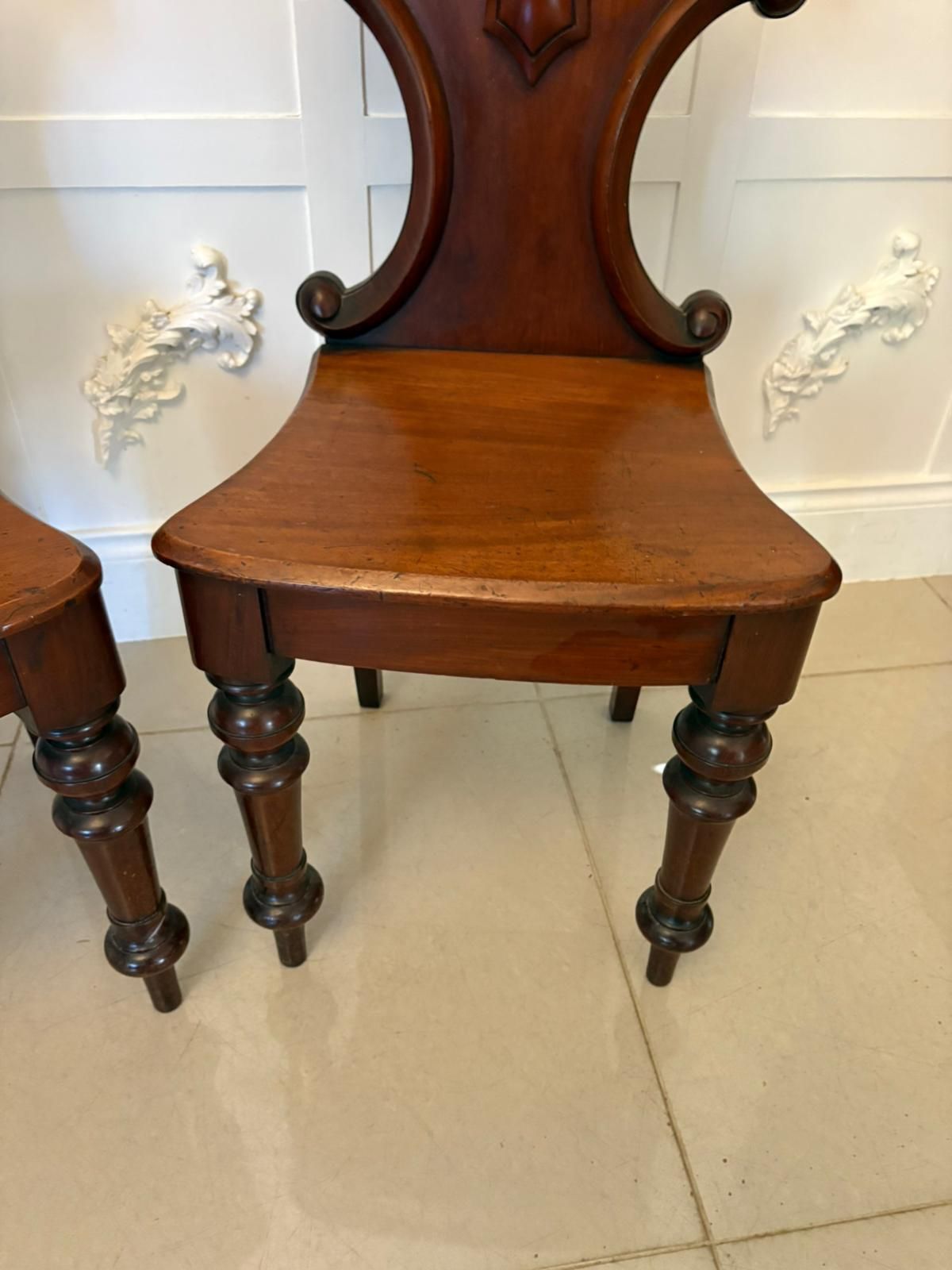 Superb Quality Pair Of Antique 19th Century Mahogany Side Chairs photo buy