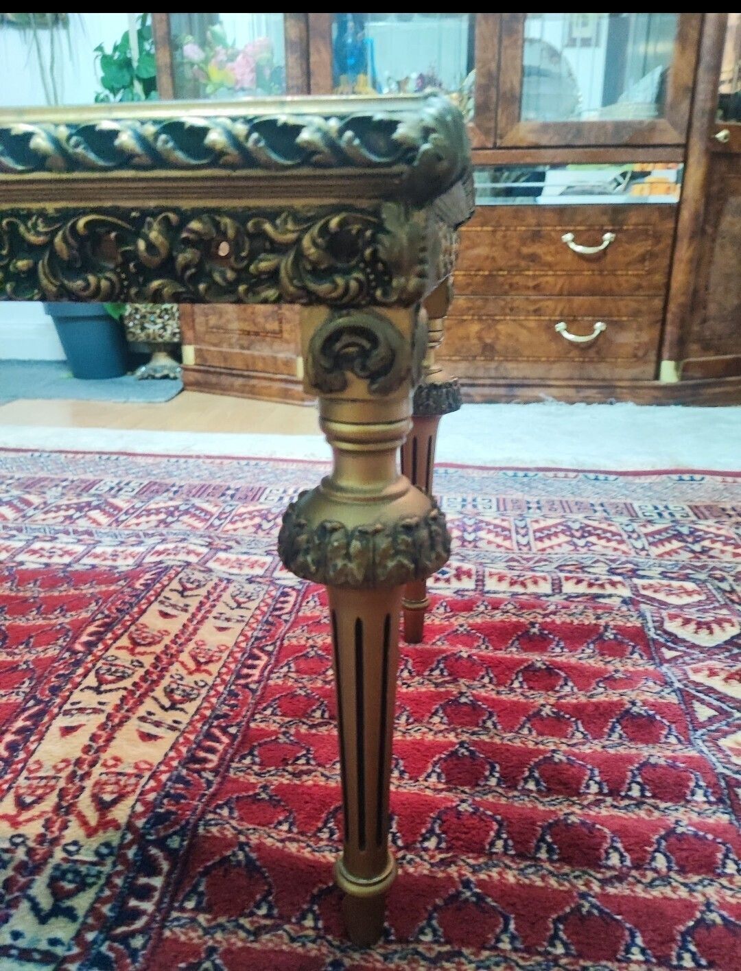 Antique French Gilt & Mirrored Glass Coffee Table photo buy