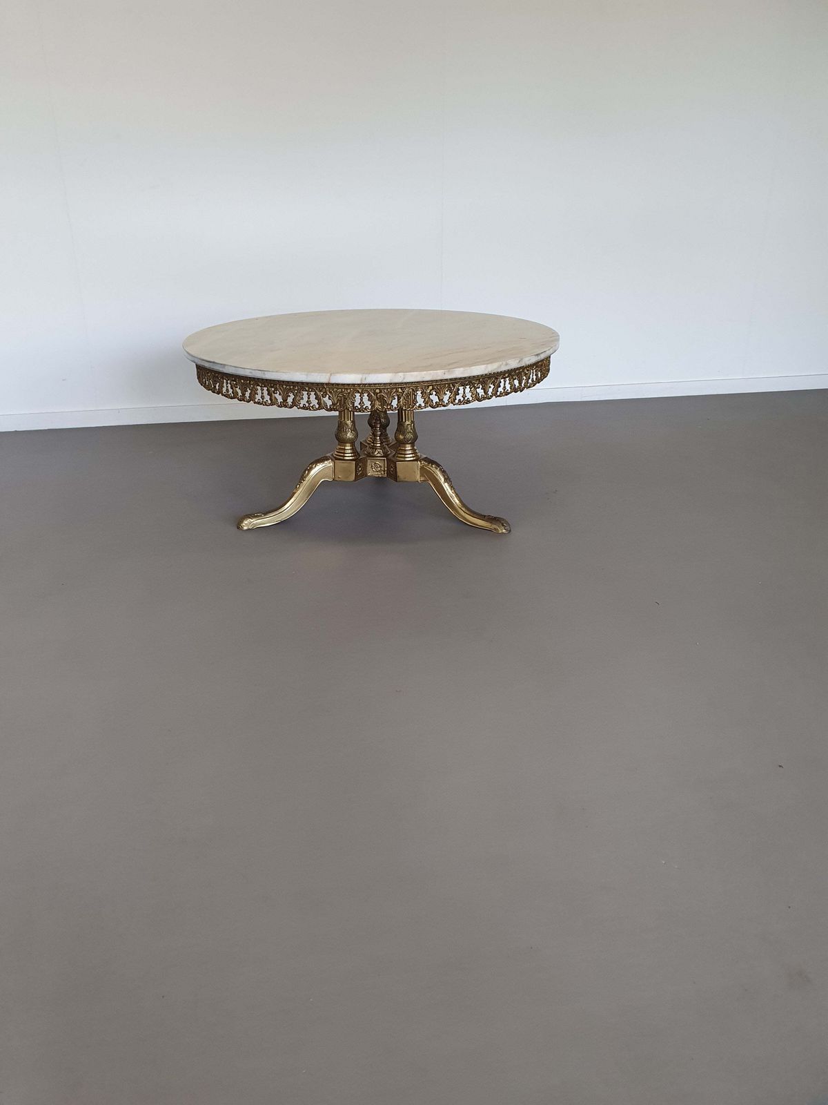1960s Marble Coffee Table. Marble Top / Fire Gilded Base With Many Details photo Furniture