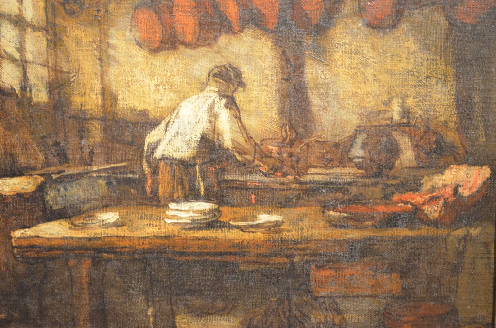 Thomas Couture Oil On Canvas Of An Interiors Scene. photo Art
