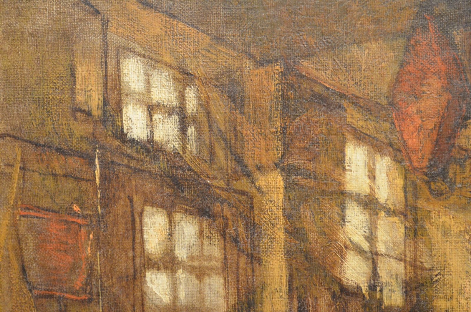 Thomas Couture Oil On Canvas Of An Interiors Scene. photo vintage