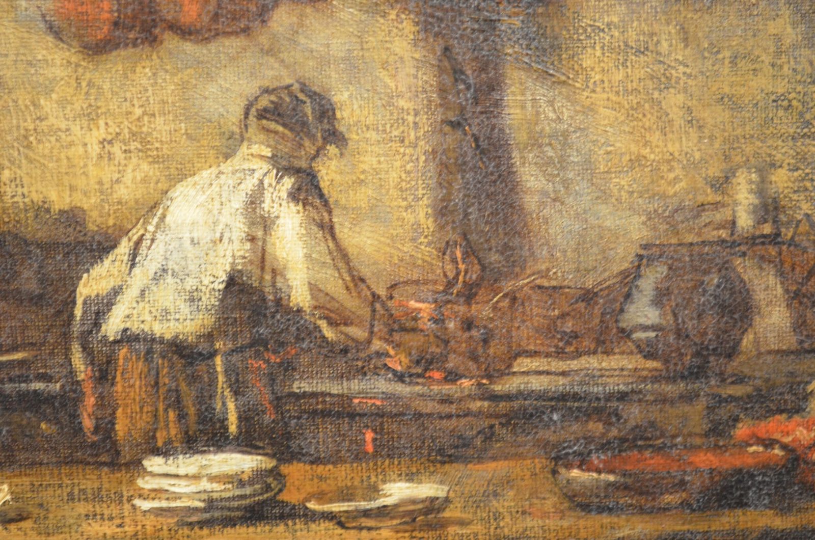 photo for sale Thomas Couture Oil On Canvas Of An Interiors Scene.