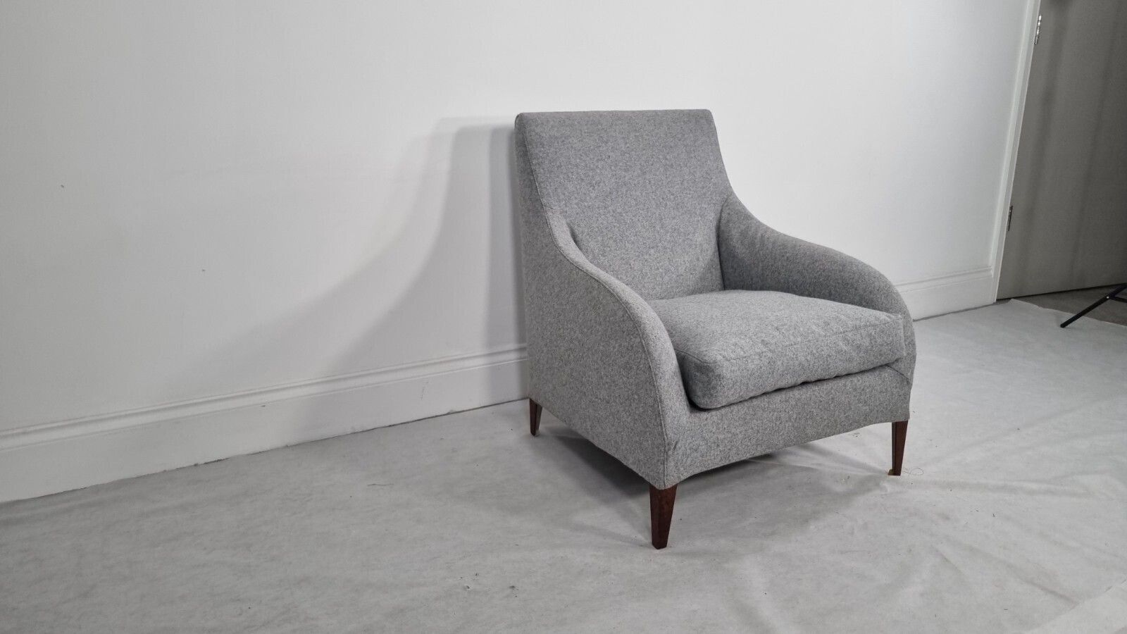 Bb Italia Florence F3 Armchair In Light Grey Wool In Immaculate Condition photo Furniture