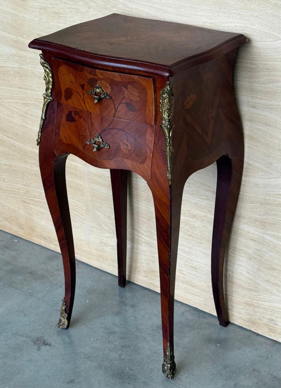 Antique French Louis XV Marquetry Nightstands With Drawers, Set Of 2 photo furniture