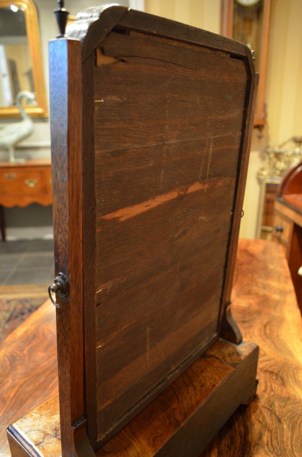 950.0 Early 18th Century Walnut Dressing Mirror. photo