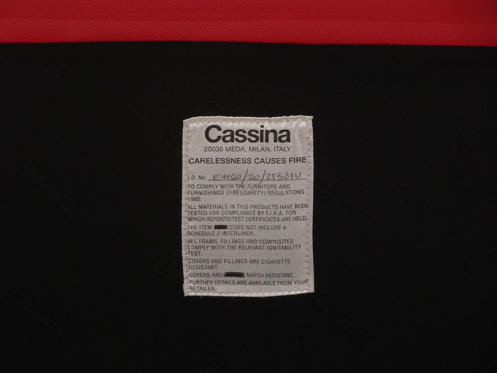 photo for sale Cassina Nest Love Chair In Genuine Red Pelle Leather, Fab Condition