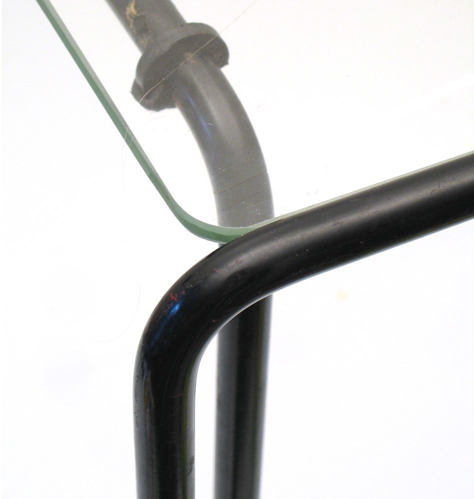 Fifties Vintage Design Metal And Glass Side Tables photo for sale