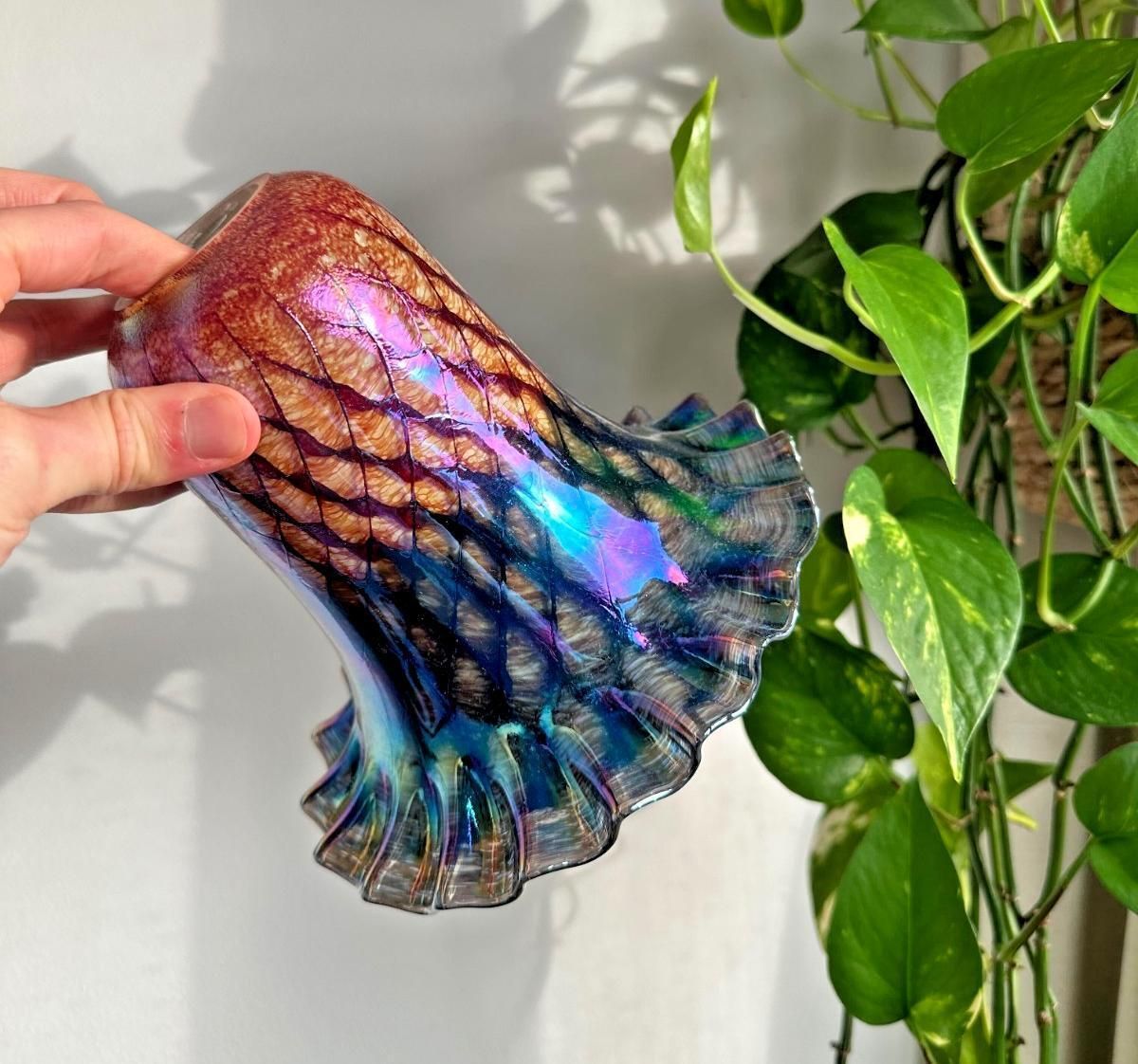 Vintage John Ditchfield Glasform Iridescent Light Shade photo furniture