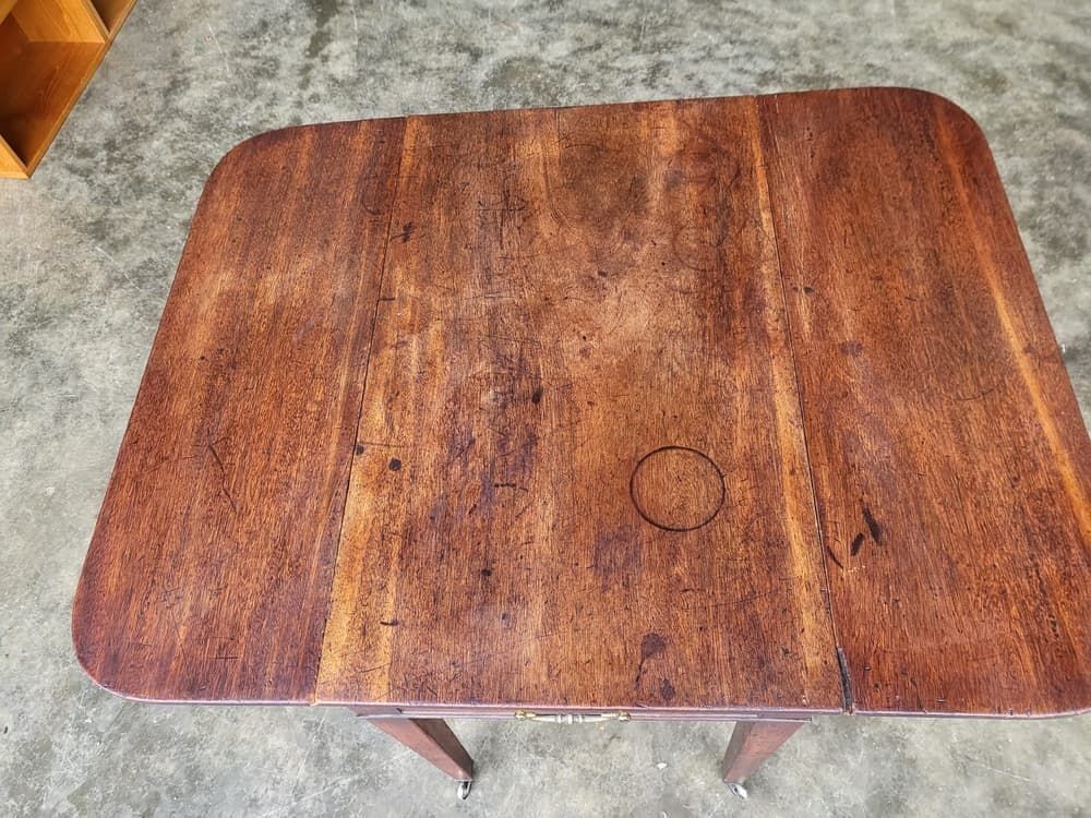 Antique Victorian Pembroke Drop Leaf Dining Occasional Table Drawer photo vintage