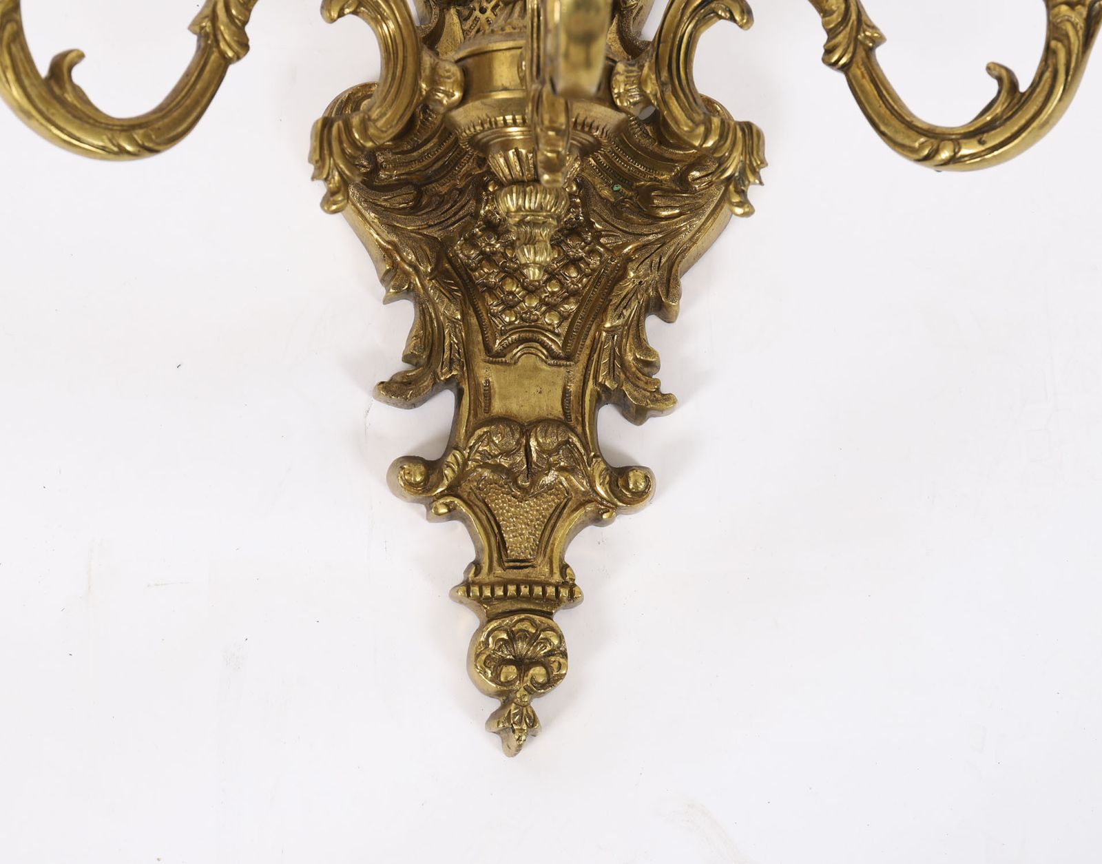 Pair Of French Louis Revival 3 Branch  Ormolu Wall Lights C1900 photo Lighting