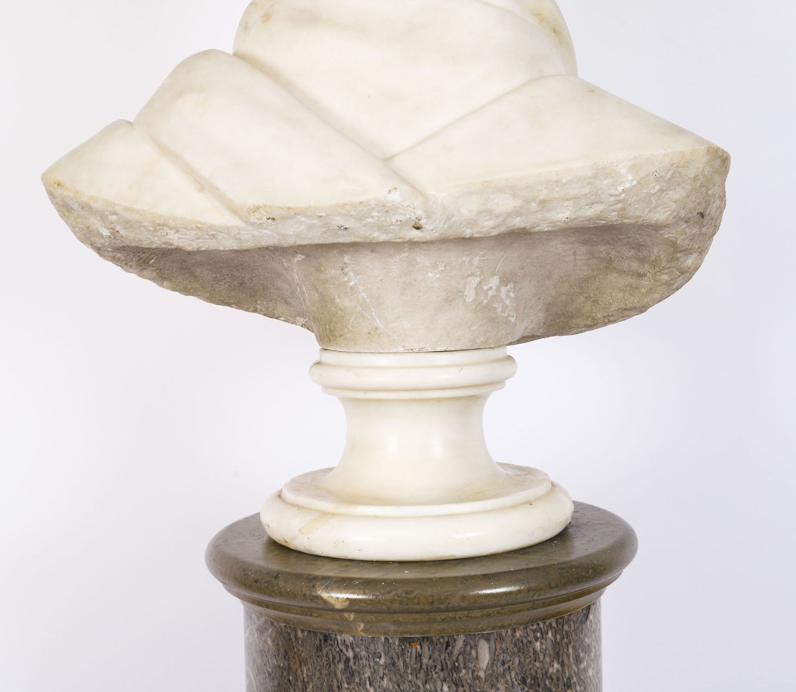 photo vintage Fine Antique Napoleon Bonaparte Marble Bust & Pedestal  Early19th C  169cm