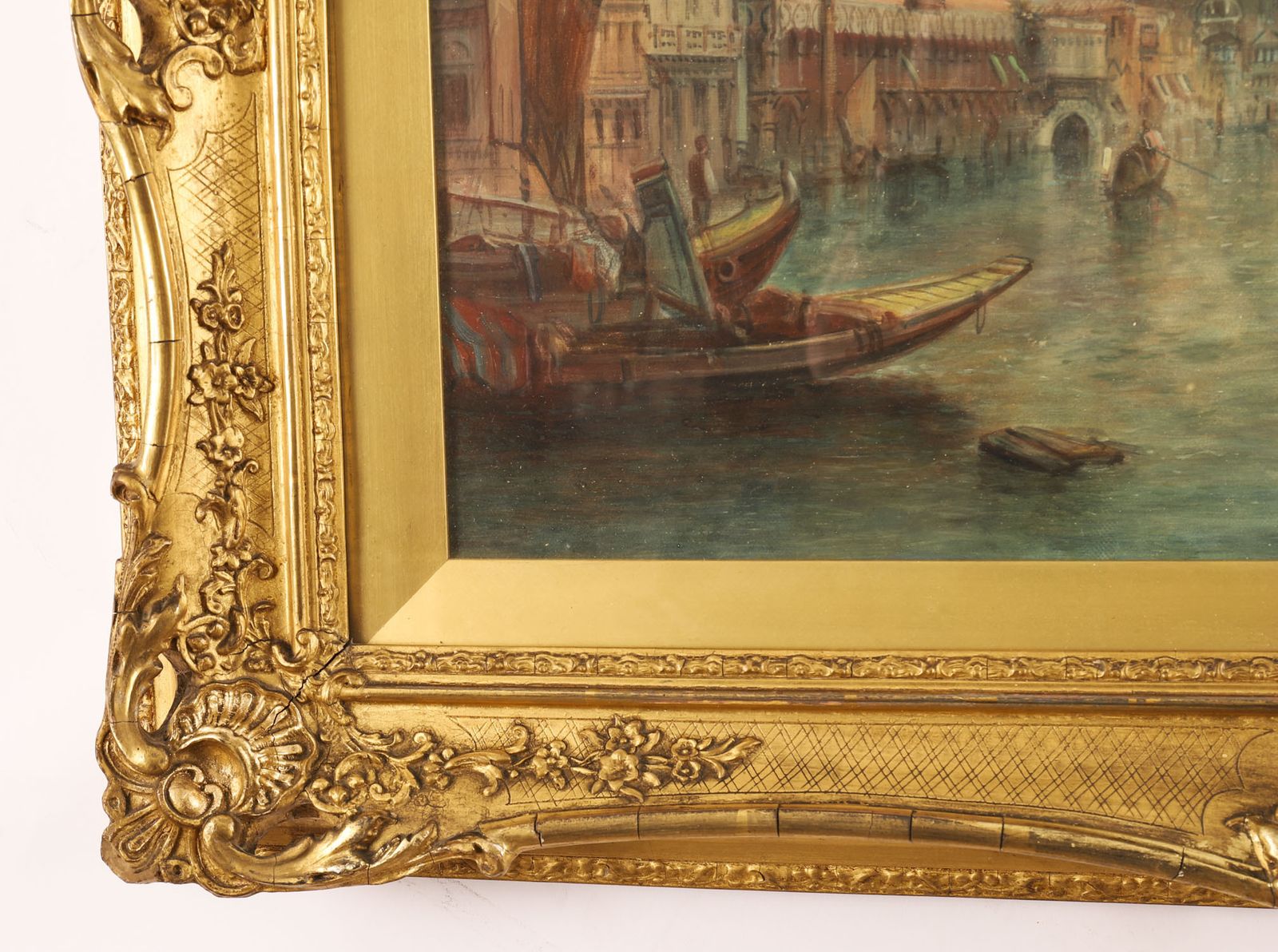 Antique Pair Oil Paintings Grand Canal Venice Alfred Pollentine  19th C photo buy
