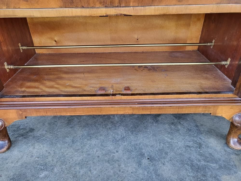 Antique Deco Walnut 2 Over 2 Chest Of Drawers Shoe Cupboard photo for sale