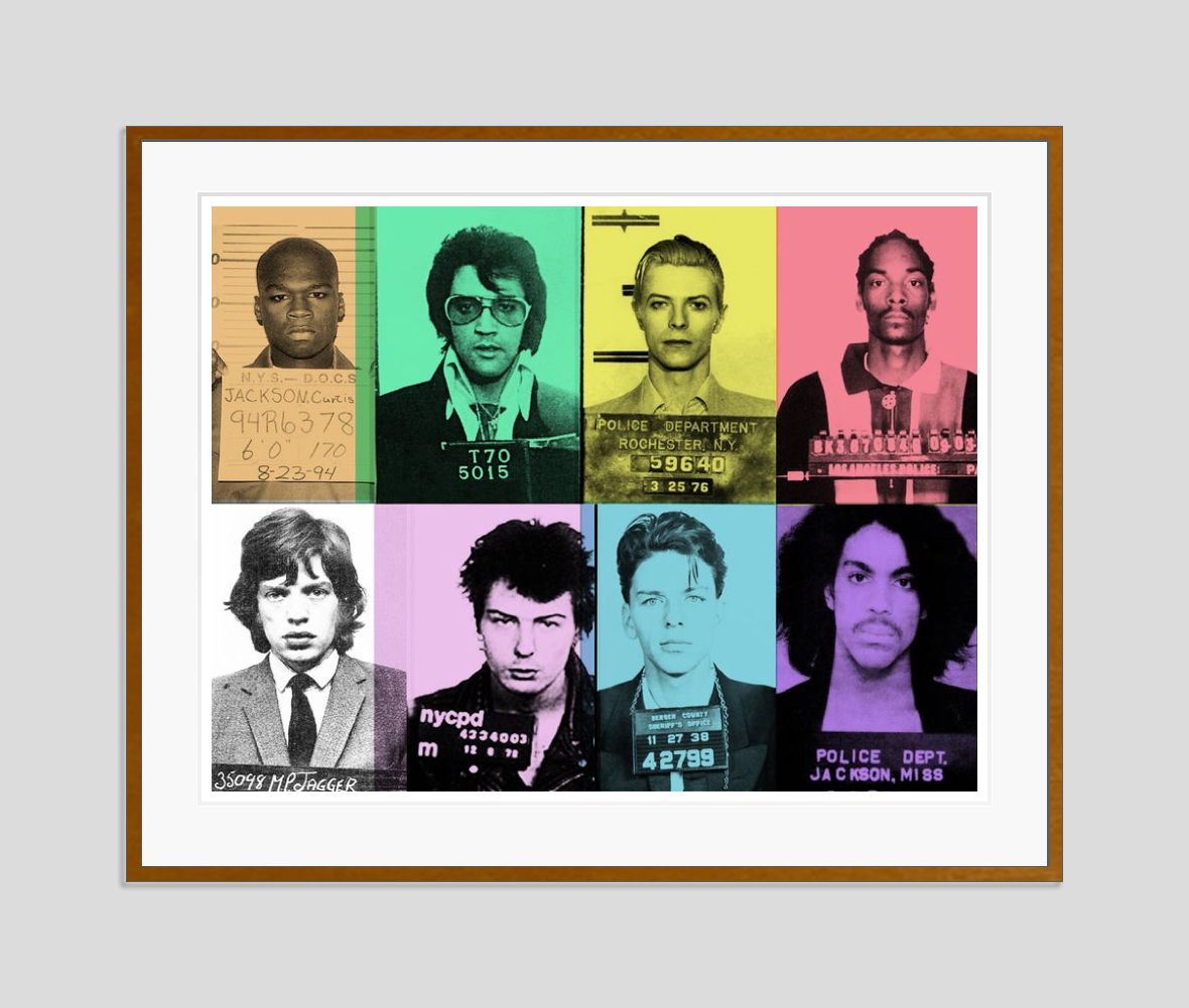Batik 'Fun Loving Criminals II' Signed Limited Edition Print Framed In Brown photo furniture