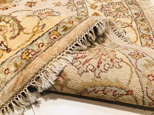 Textiles Round Vintage Hand Made Indian Rug, 1963 photo