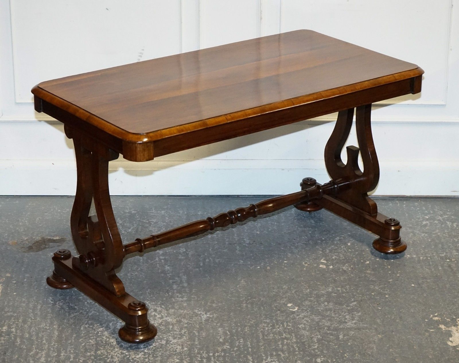 Fully Restored Antique Early Victorian Hardwood Library Writing Table photo furniture