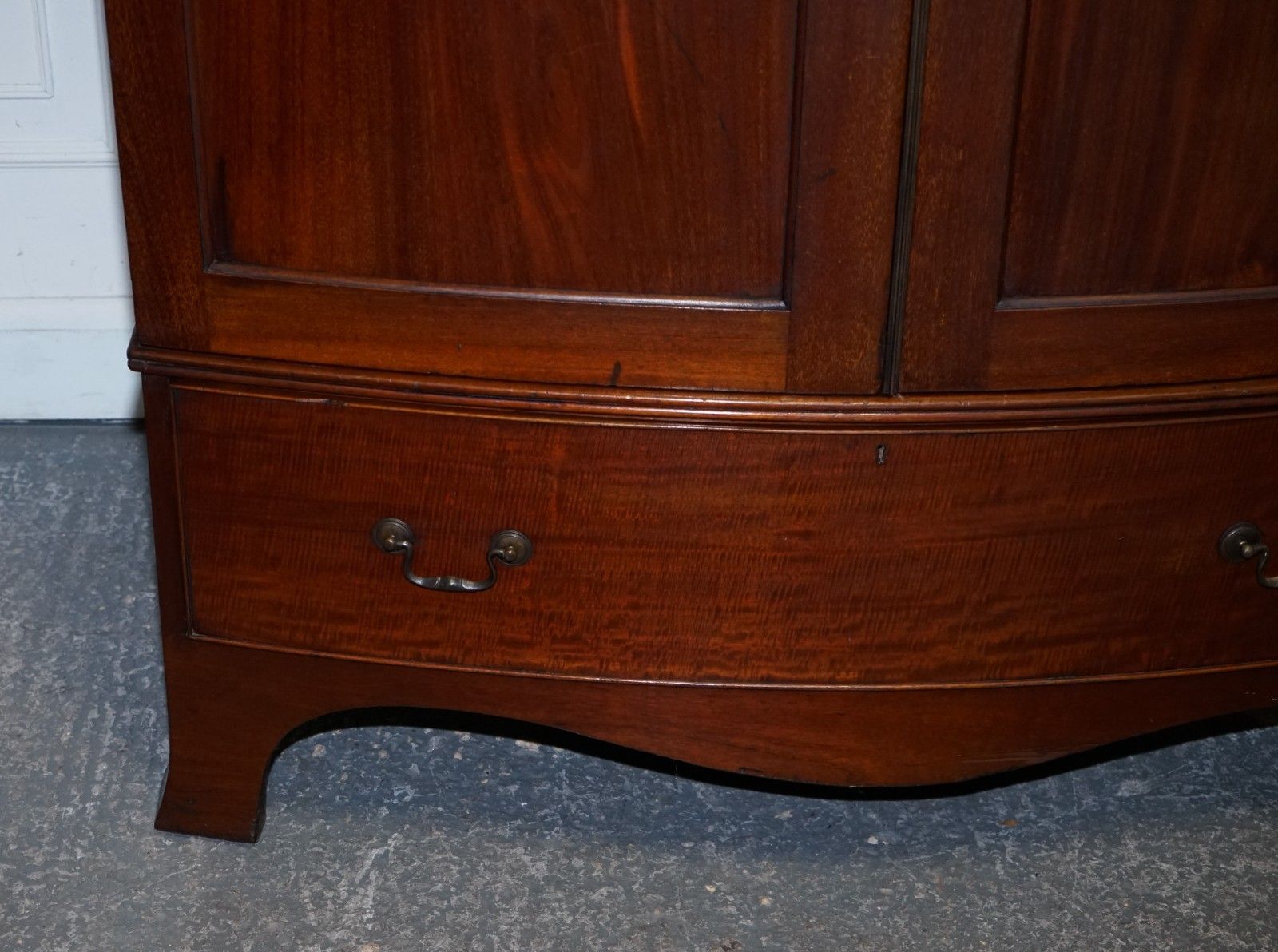 Antique English George III Linen Press Converted To Wardrobe photo vintage