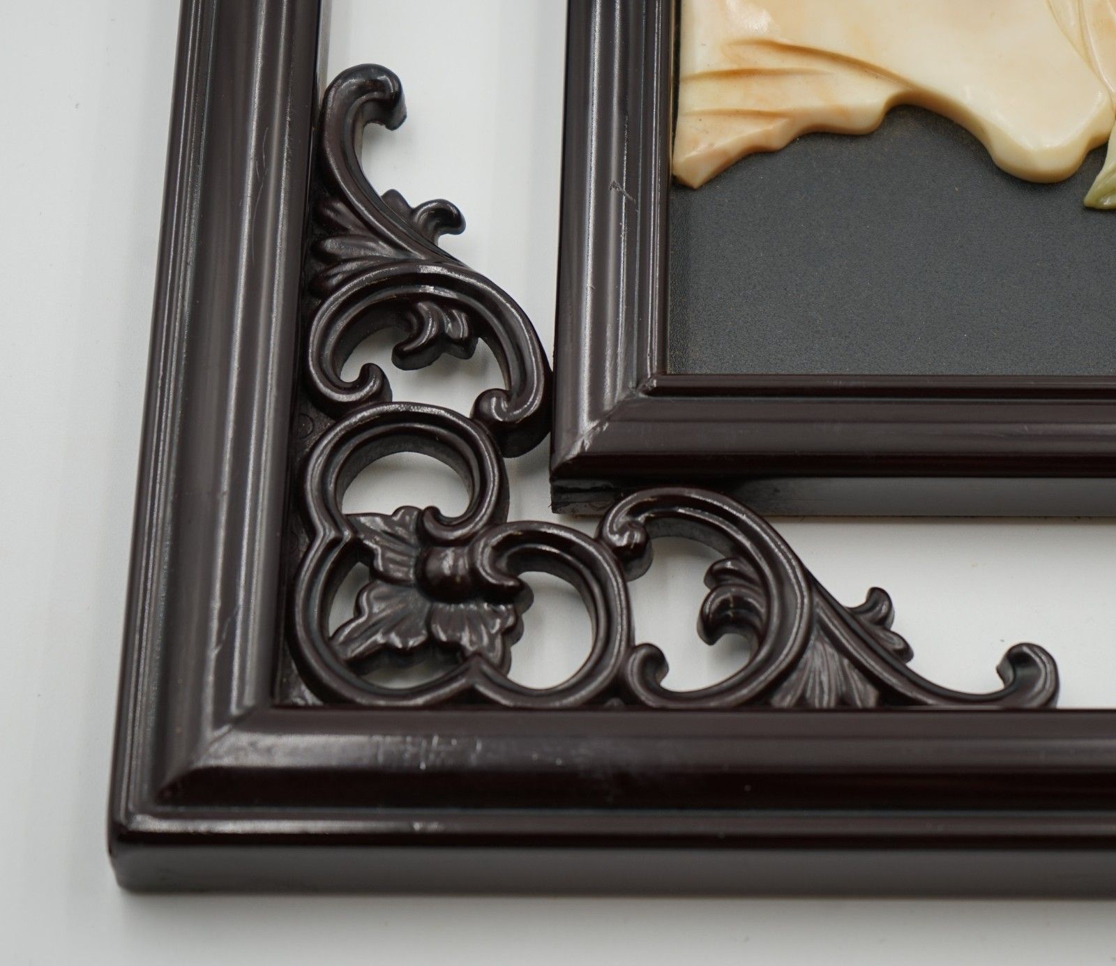 Meij Japanese Ebonised Shibayama Wall Panel Decorative Flowers photo buy
