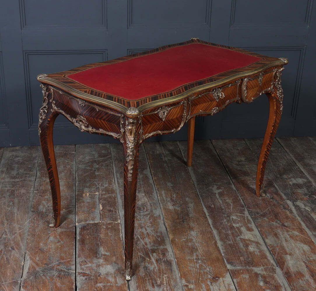 Furniture Louis XV Style Kingwood & Ormolu Bureau Plat By Simon Loscertales photo
