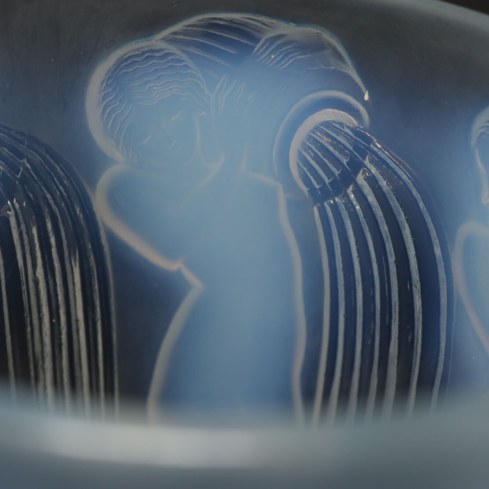 Home Decor Rene Lalique Opalescent Glass Danaides Vase photo