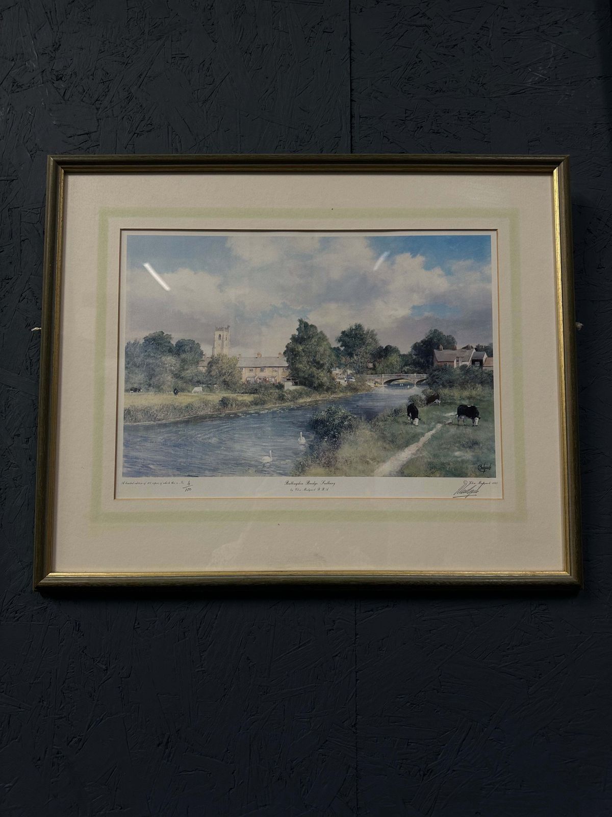 [Rare Edition 4/100] Clive Madgwick Rba 'Ballingdon Bridge' Signed Print – Suffolk, Late 20th C.