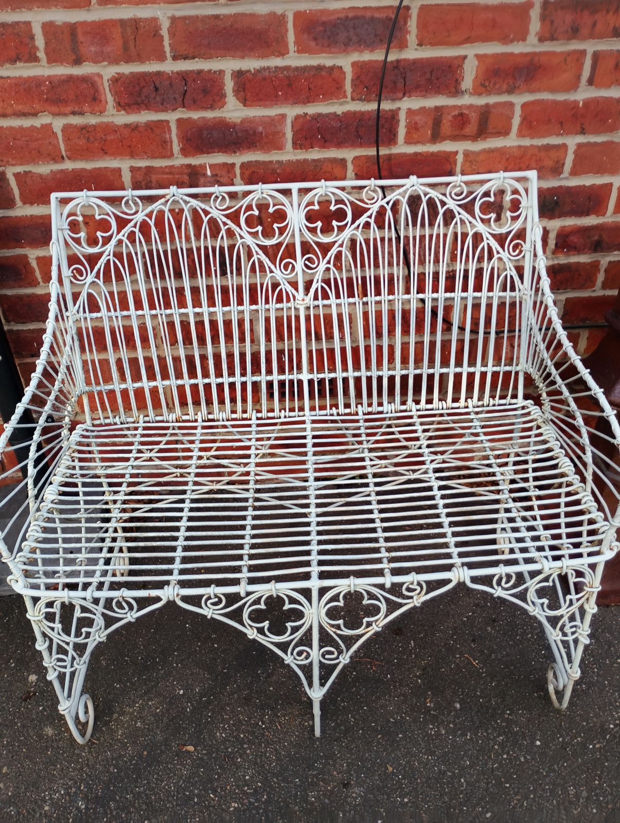 Edwardian Wrought Iron Garden Bench