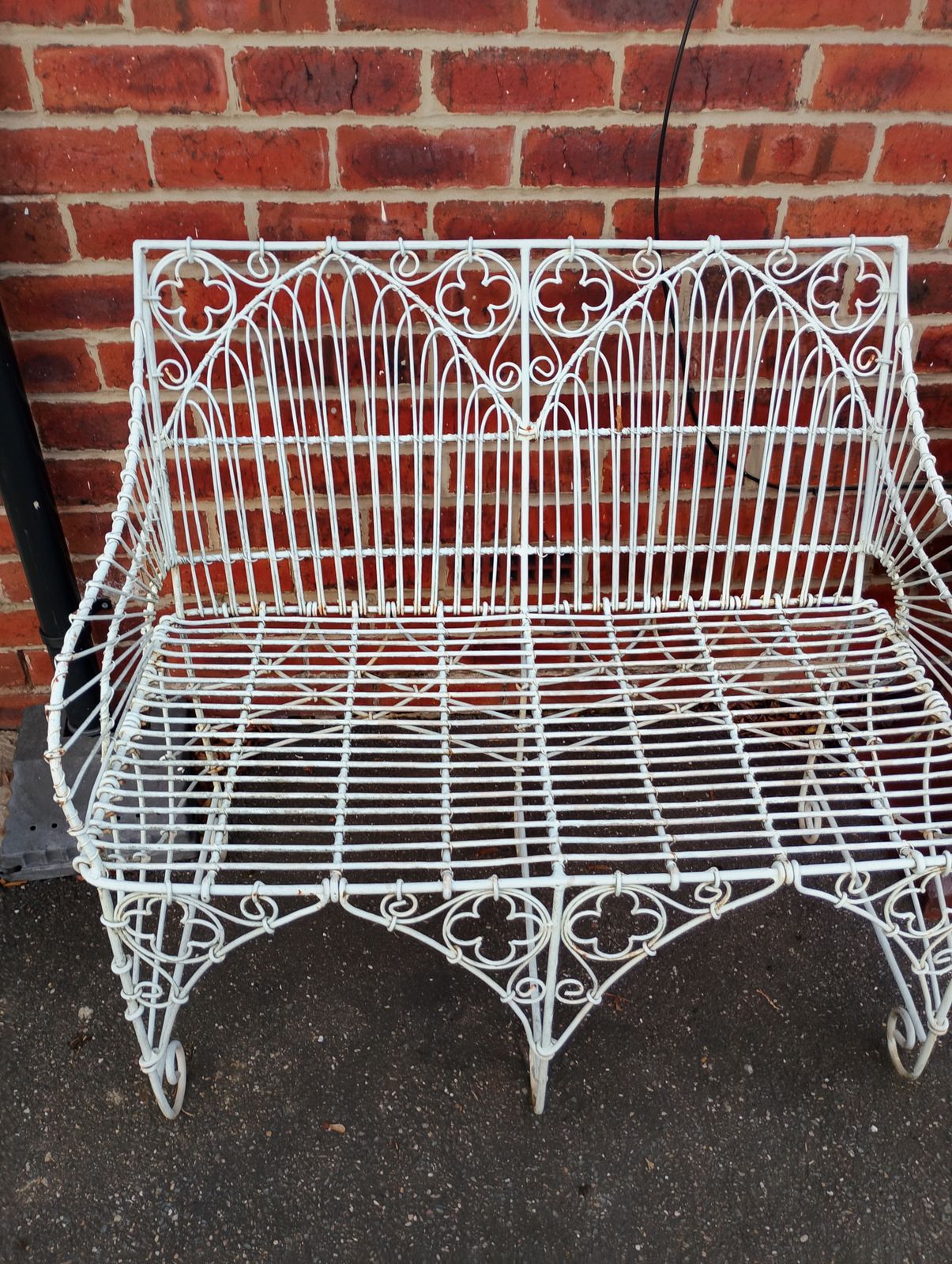 Edwardian Wrought Iron Garden Bench photo Garden Furniture