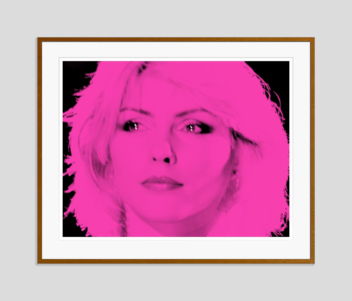 Batik 'Blondie Pink' Signed Limited Edition Print Framed In Brown photo furniture