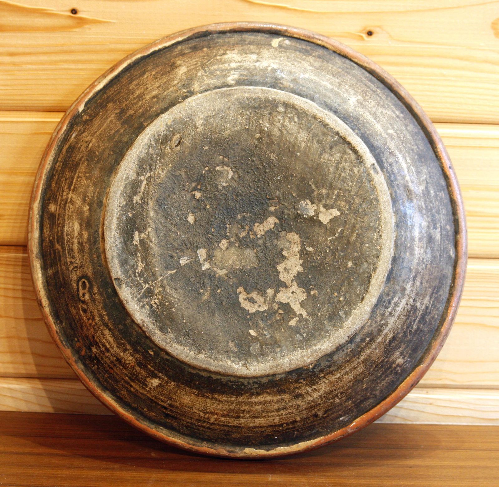 Vintage Alsace Pottery Bowl   33cm French Antique Stoneware Dish French Kitchen Gift Off The Wall Clocks photo buy
