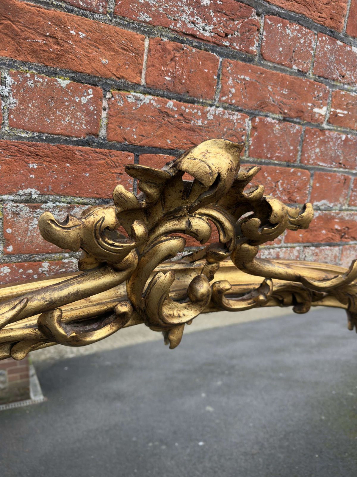 A Stunning Large Antique English 19th C Top Gilt Overmantle Mirror. photo vinterior