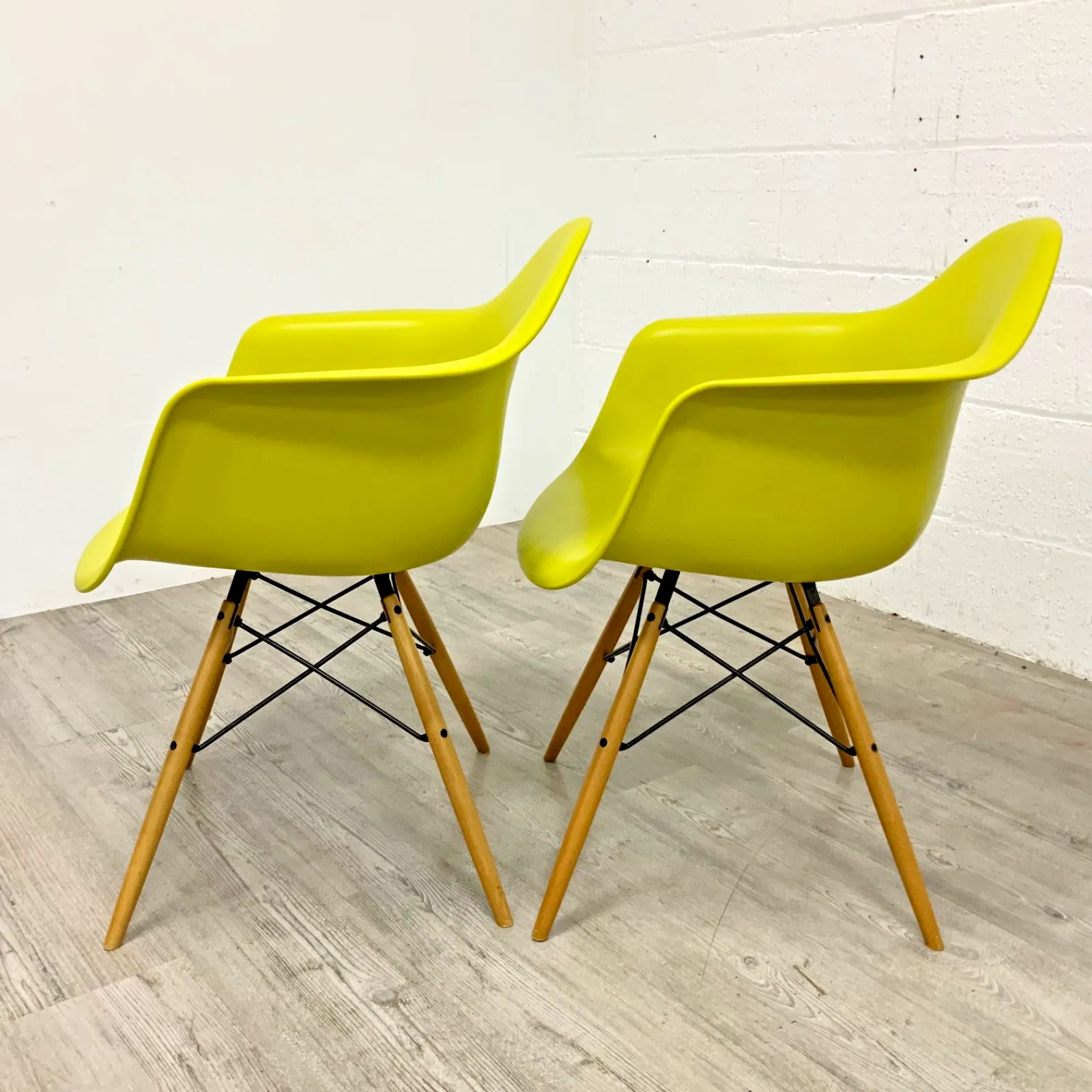 A Pair Of Genuine Charles Eames Daw Chairs For Vitra photo for sale