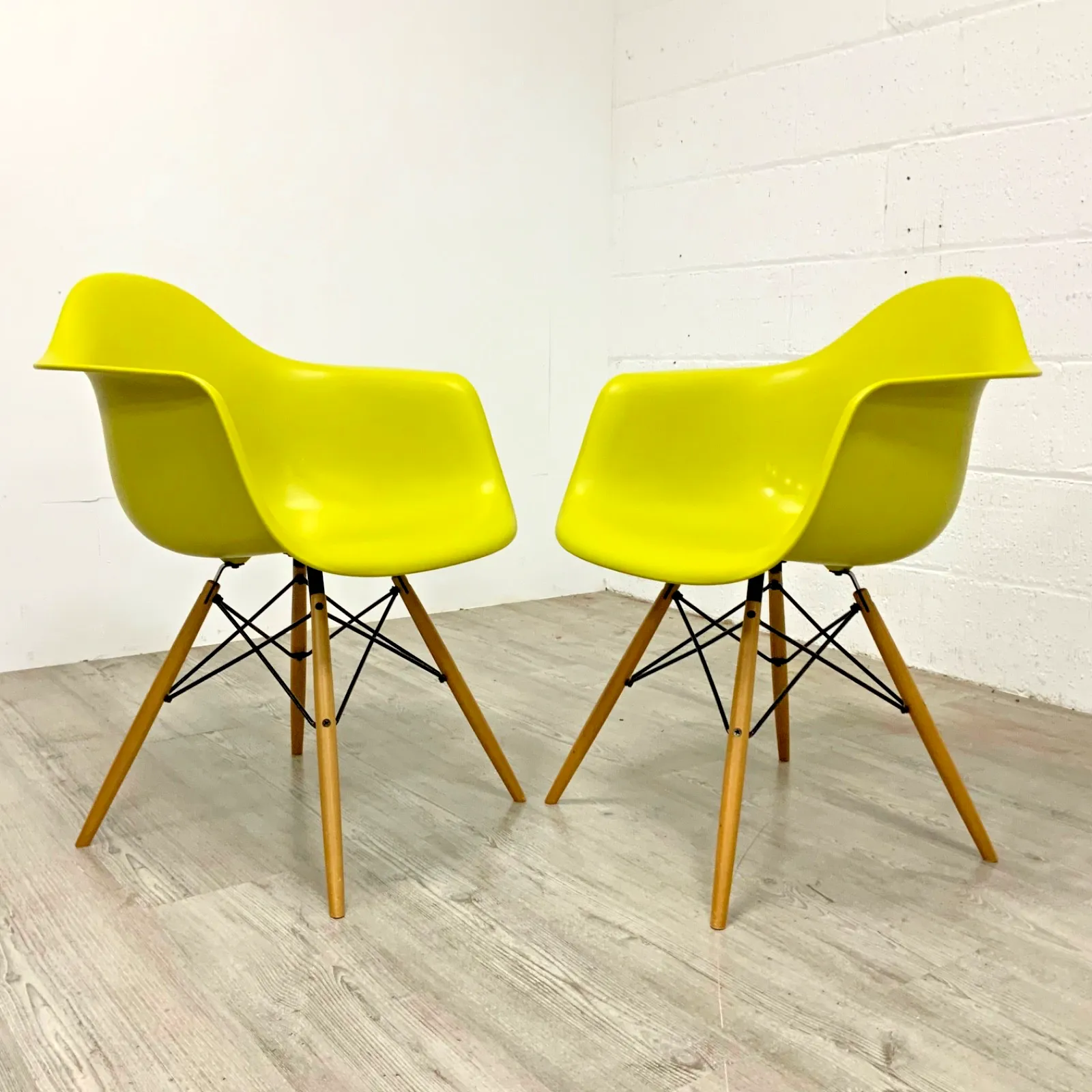 A Pair Of Genuine Charles Eames Daw Chairs For Vitra photo vinterior