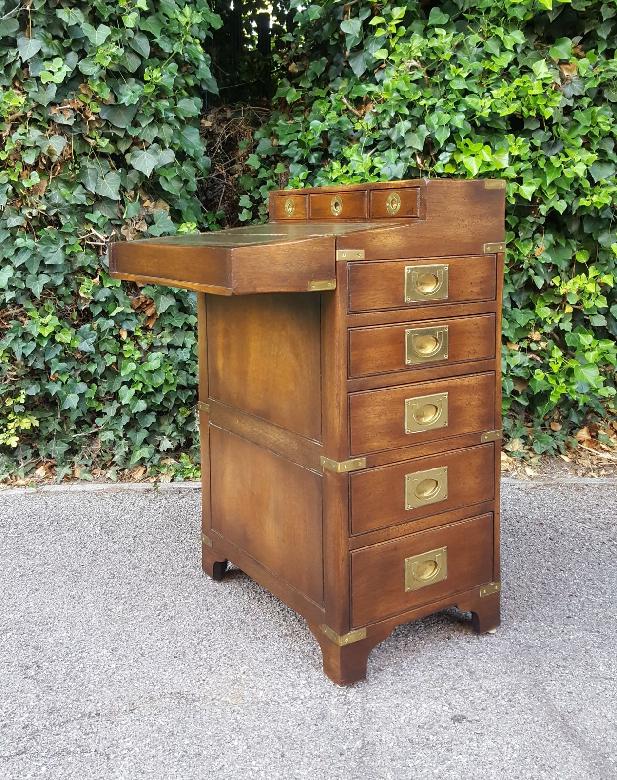 Bevan Funnell Campaign Oak Bureau Chest Of Drawers photo furniture