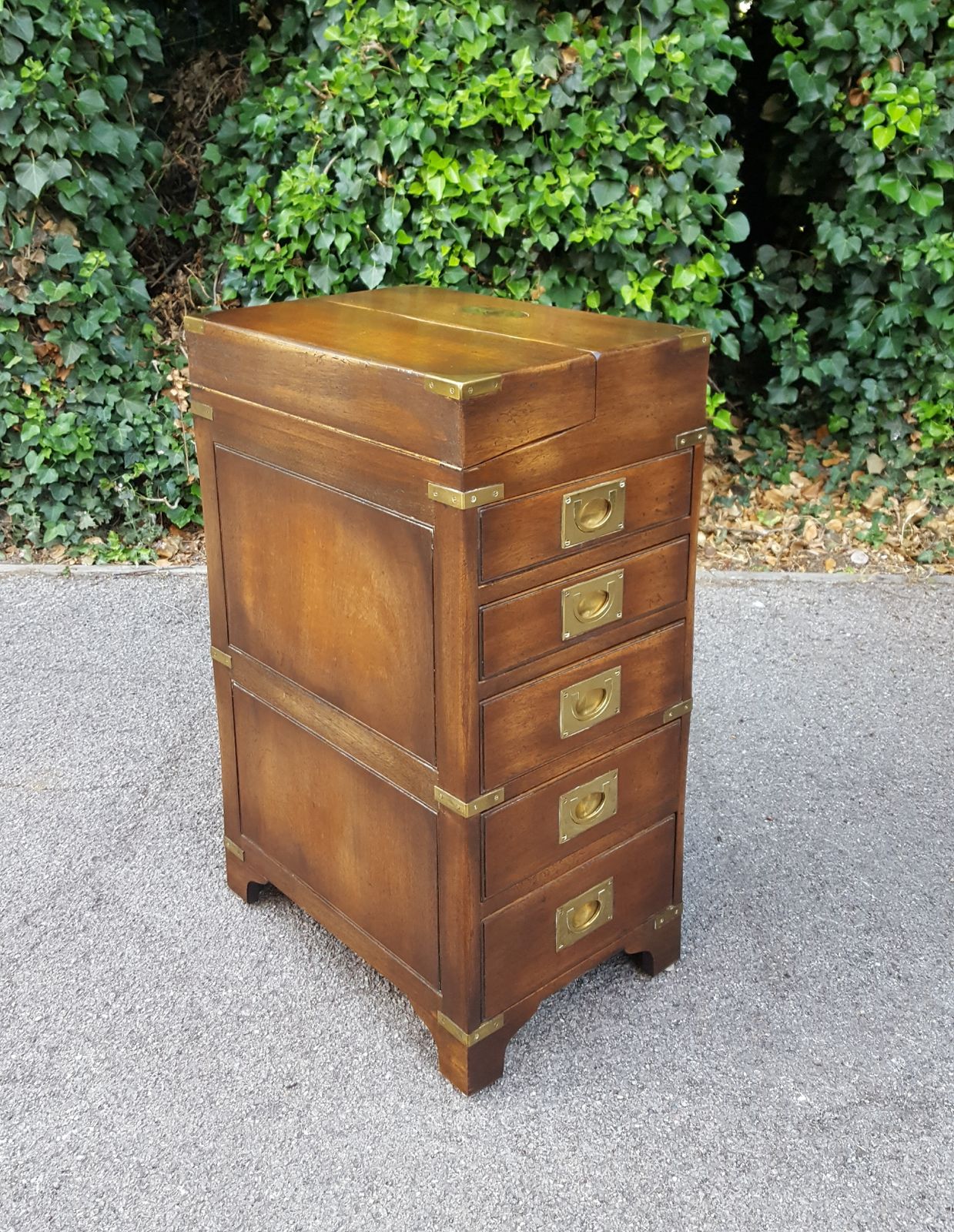 Bevan Funnell Campaign Oak Bureau Chest Of Drawers