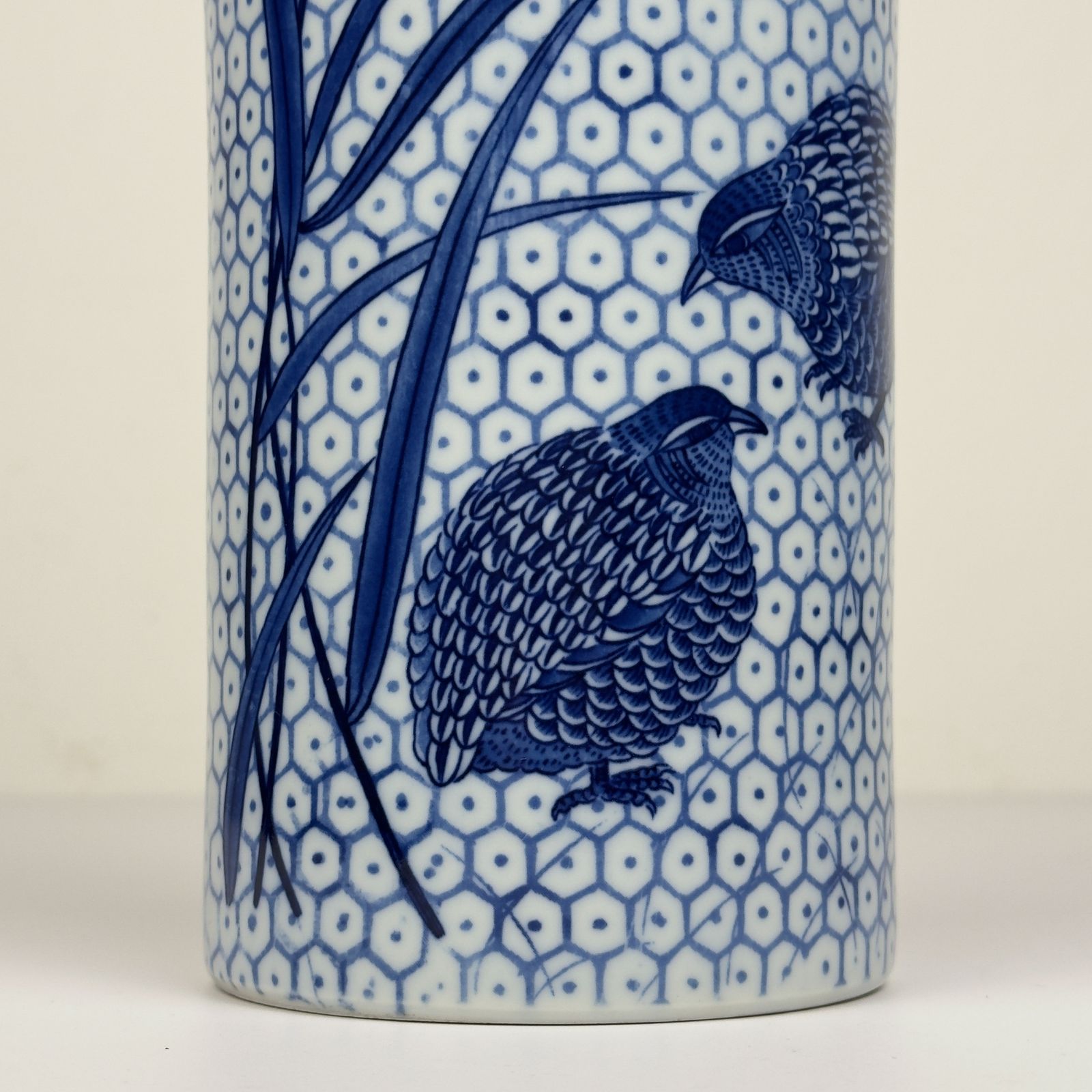 Vintage Ceramic Vase Quail And Millet, Japan 1970s photo buy