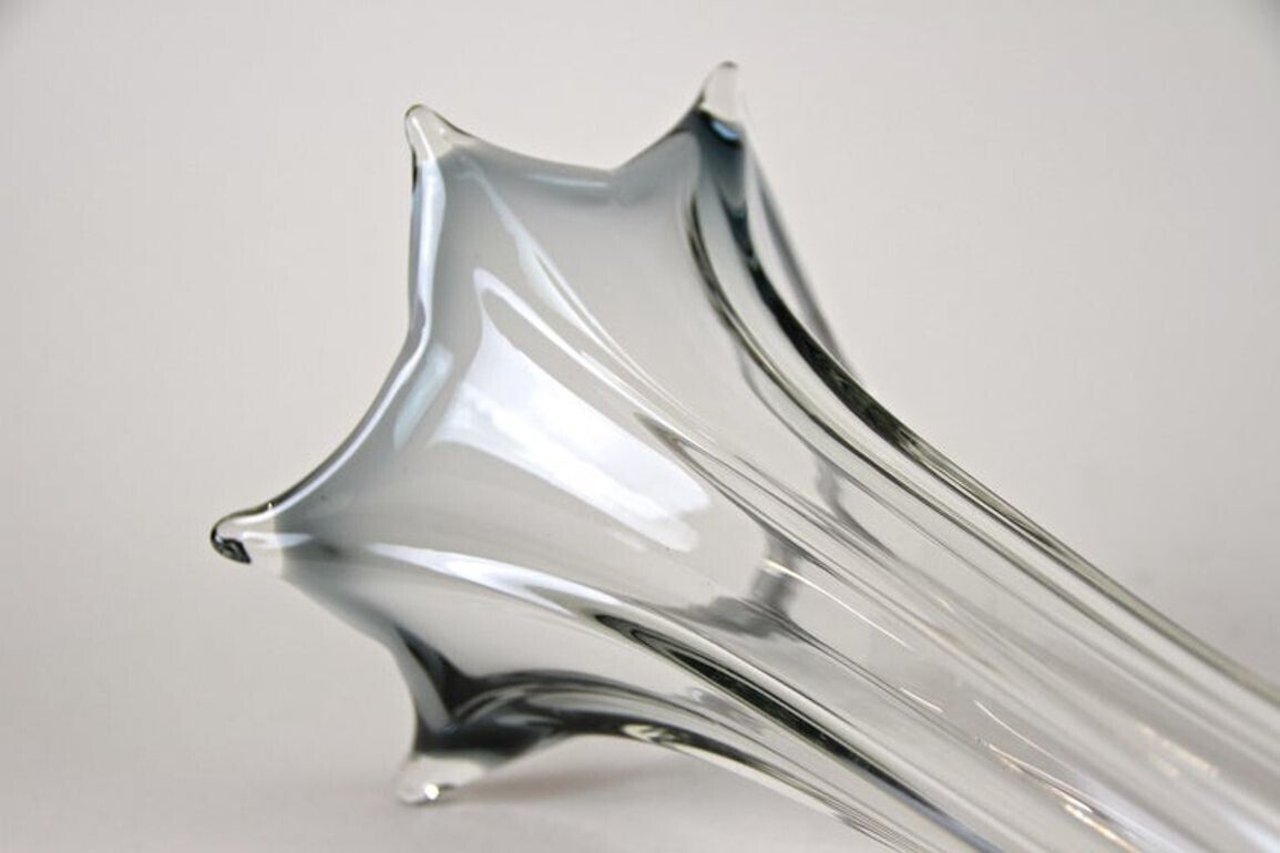 photo vinterior 20th Century Clear Murano Glass Vase, Vetro Artistico Veneziano, Italy Ca. 1970