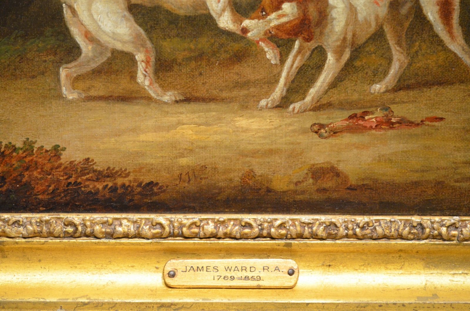 photo furniture Fabulous Oil Painting Of Fighting Dogs By James Ward Ra 1769   1859