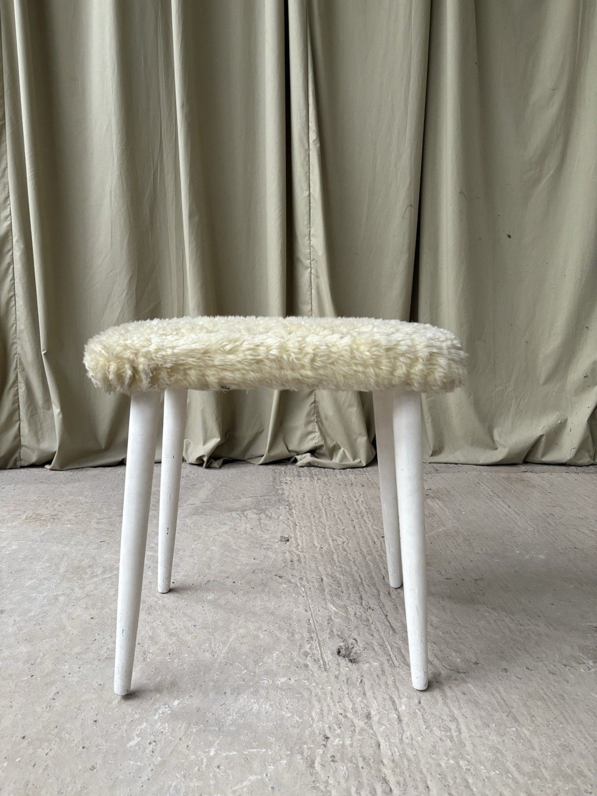 Vtg Mid Century Footstool Stool Retro Danish Scandi R948 photo for sale