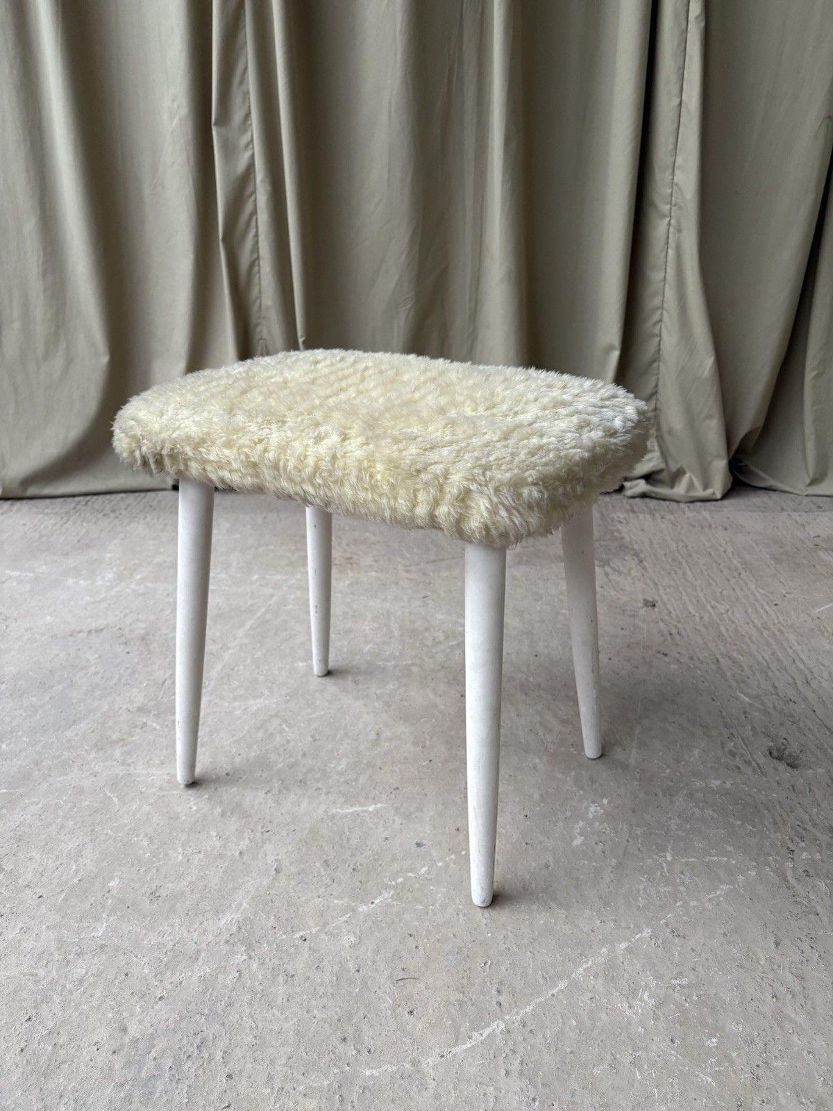 Vtg Mid Century Footstool Stool Retro Danish Scandi R948 photo 109.25