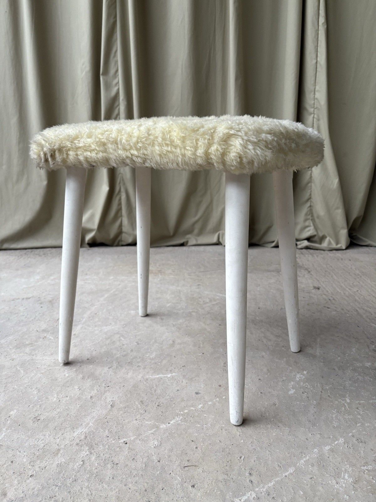 Vtg Mid Century Footstool Stool Retro Danish Scandi R948 photo vintage
